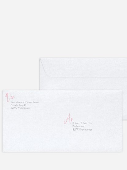 Bedruckter Briefumschlag Hochzeit Einfach Liebe