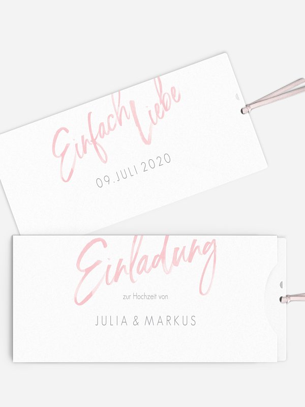 Hochzeitseinladung Einfach Liebe