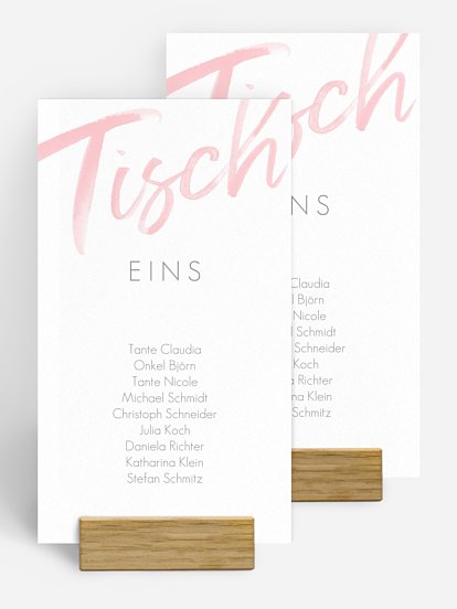 Gruppentischkarte Einfach Liebe