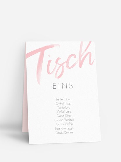 Gruppentischkarte Einfach Liebe