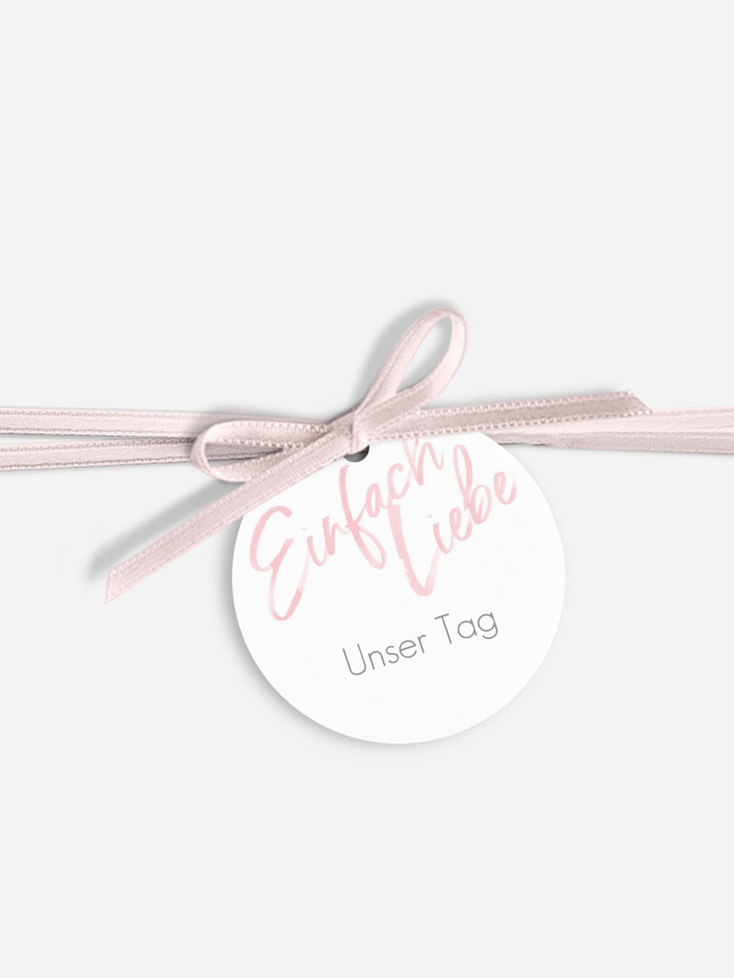 Anhänger mit Band zur Hochzeit Einfach Liebe