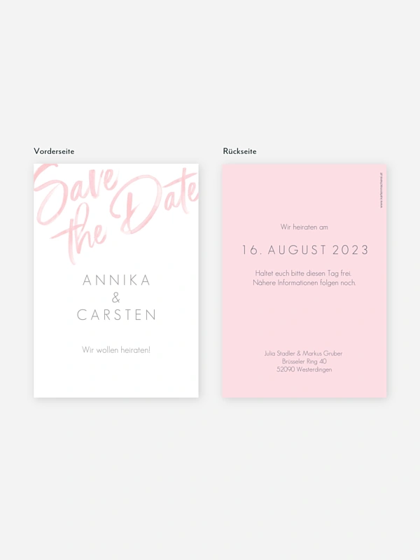 Save-the-Date Karte Einfach Liebe
