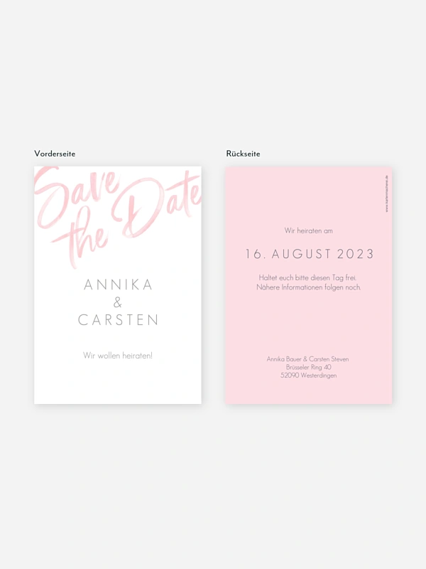 Save-the-Date Karte Einfach Liebe