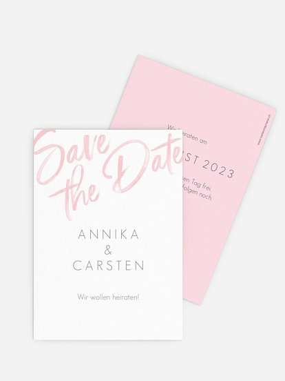 Save-the-Date Karte Einfach Liebe