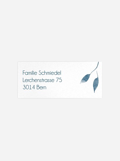 Absenderaufkleber Trauer Blätterzweig