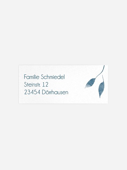 Absenderaufkleber Trauer Blätterzweig