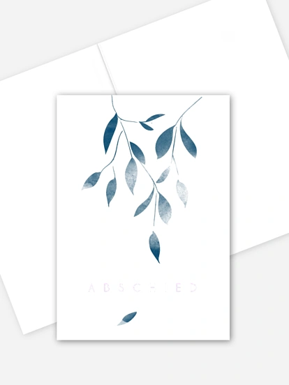 Grußkarte Blätterzweig