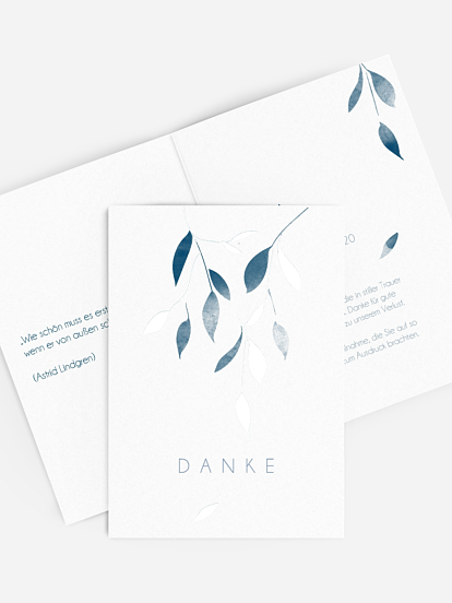 Trauerdanksagung Blätterzweig