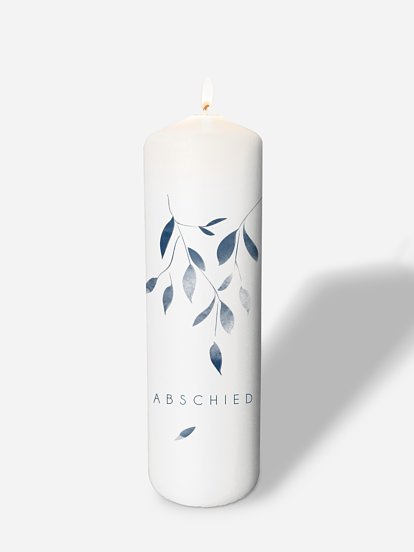 Trauerkerze Blätterzweig