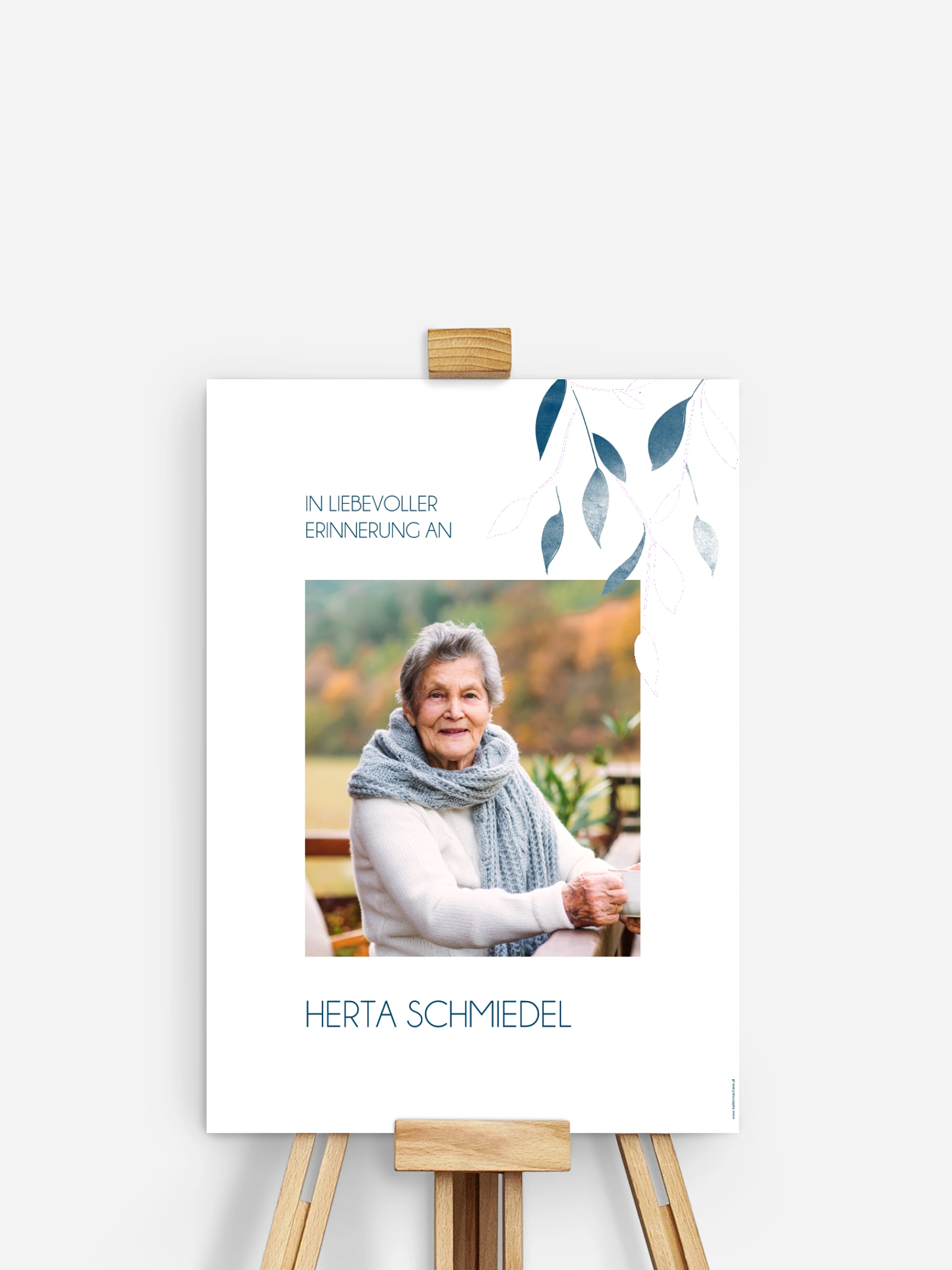 Trauer-Poster Blätterzweig