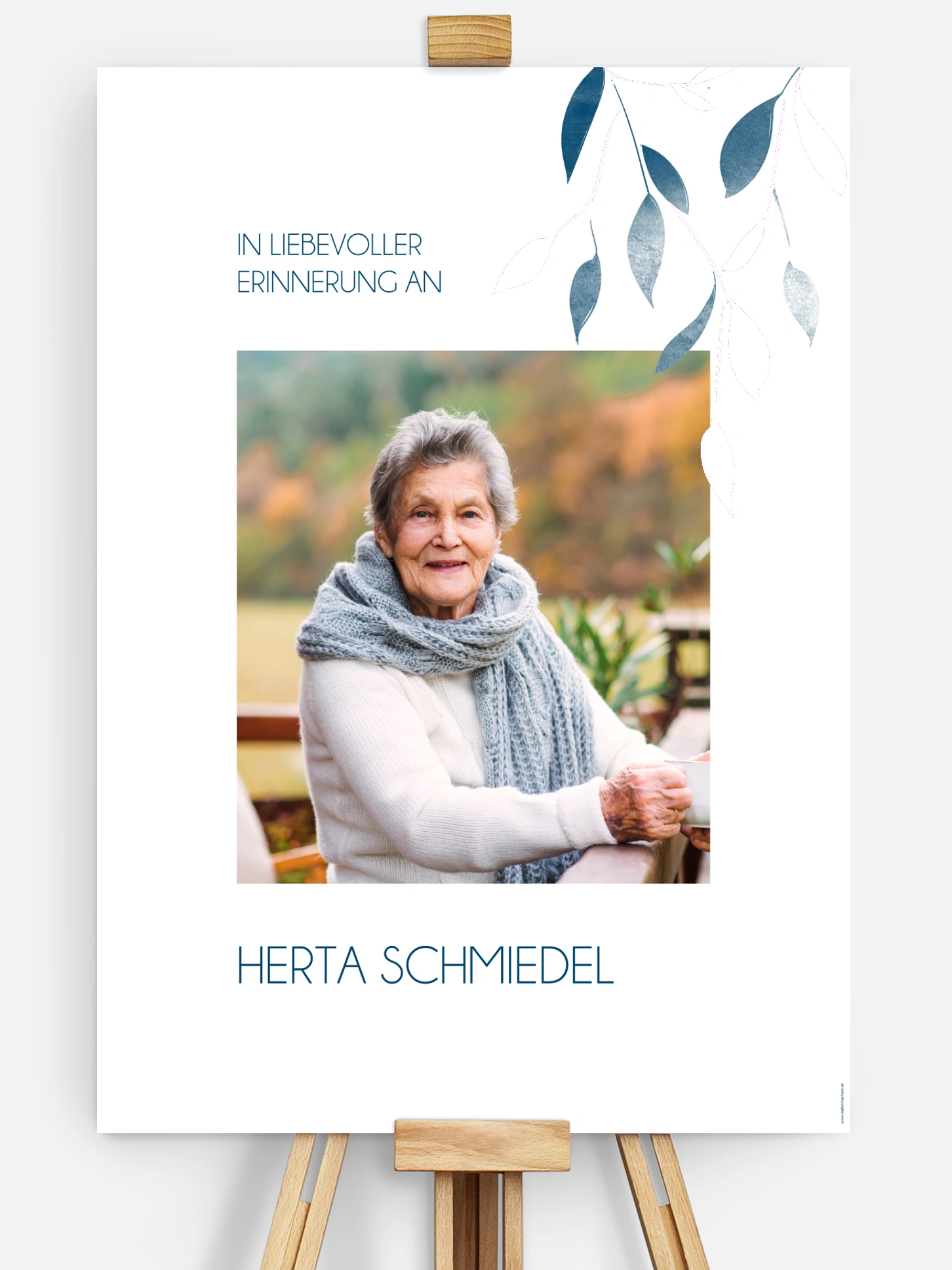 Trauer-Poster Blätterzweig