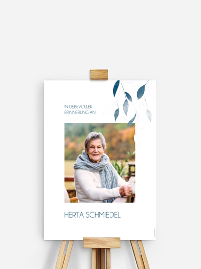 Trauer-Poster Blätterzweig