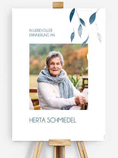 Trauer-Poster Blätterzweig