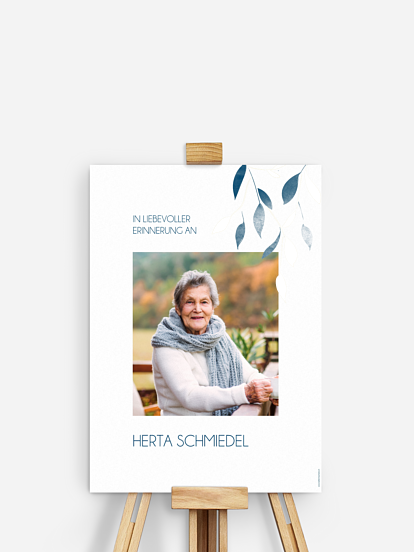 Trauer-Poster Blätterzweig