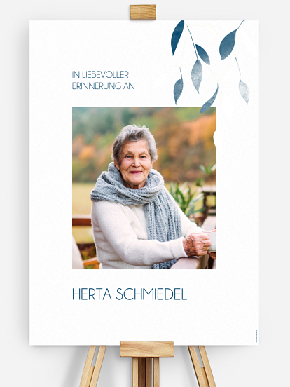 Trauer-Poster Blätterzweig