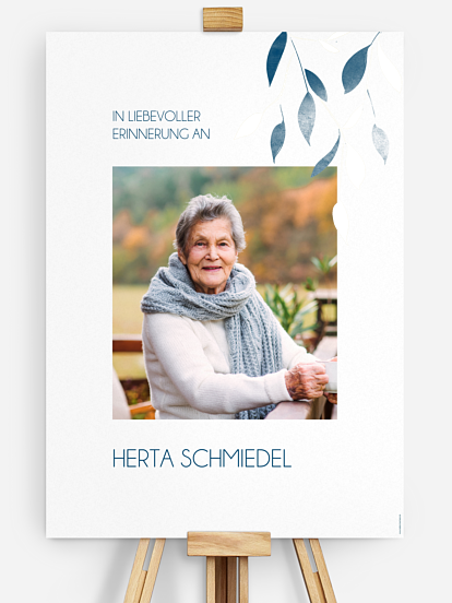 Trauer-Poster Blätterzweig