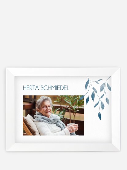 Wandbilder-Trauer Blätterzweig