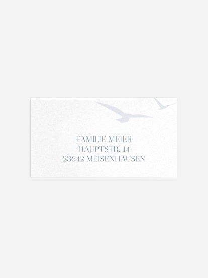 Empfängeraufkleber Trauer Meeresrauschen