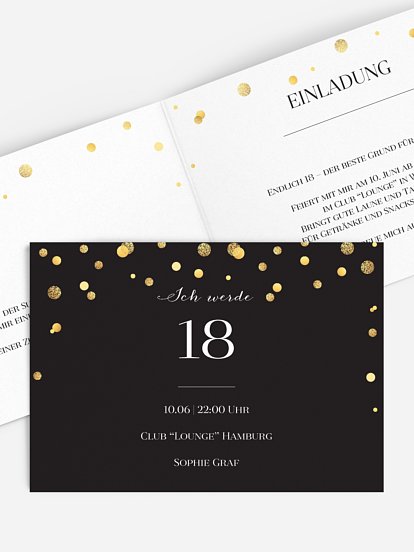 Einladung 18. Geburtstag Let It Sparkle