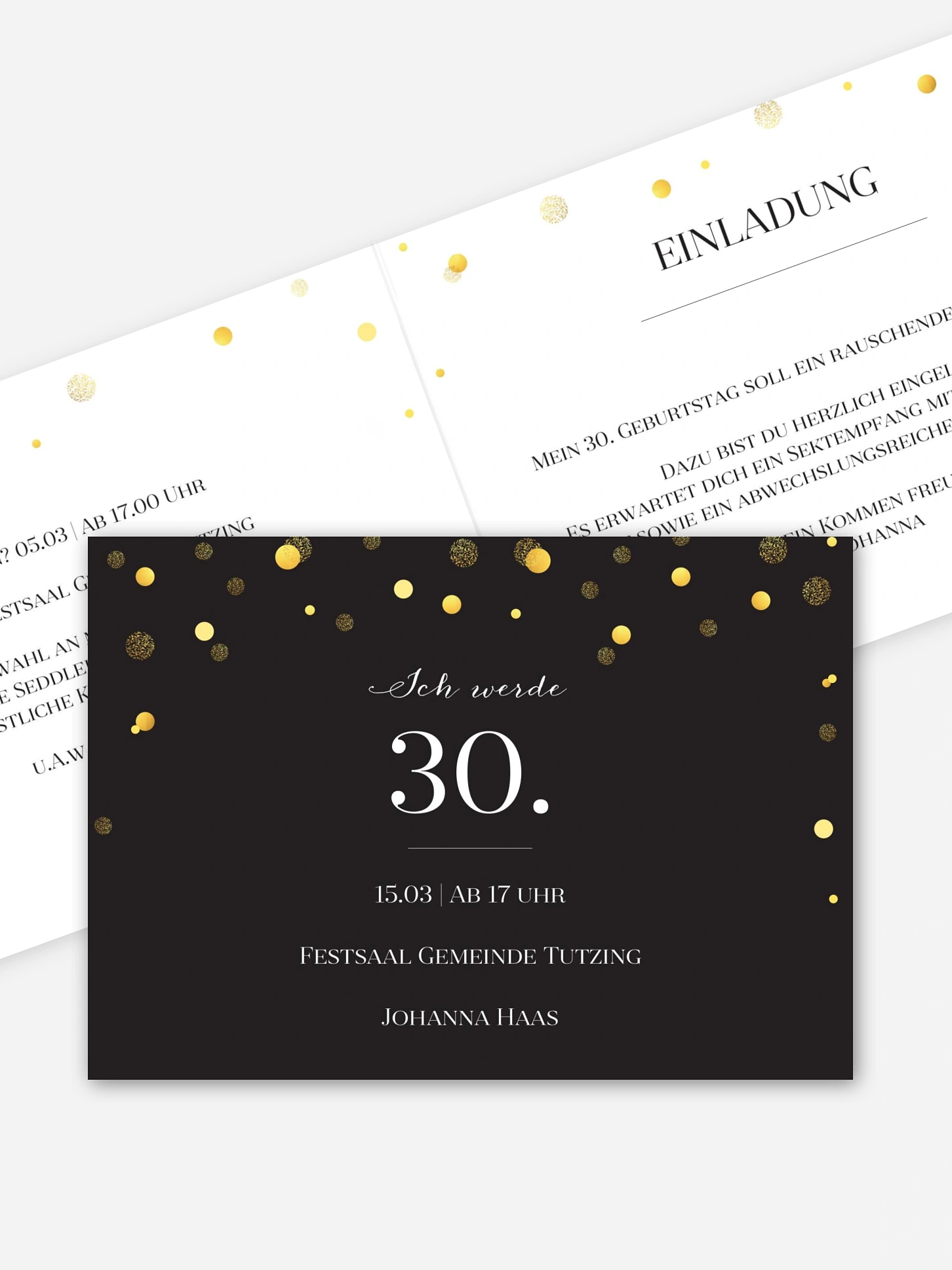 Einladung 30. Geburtstag Let It Sparkle