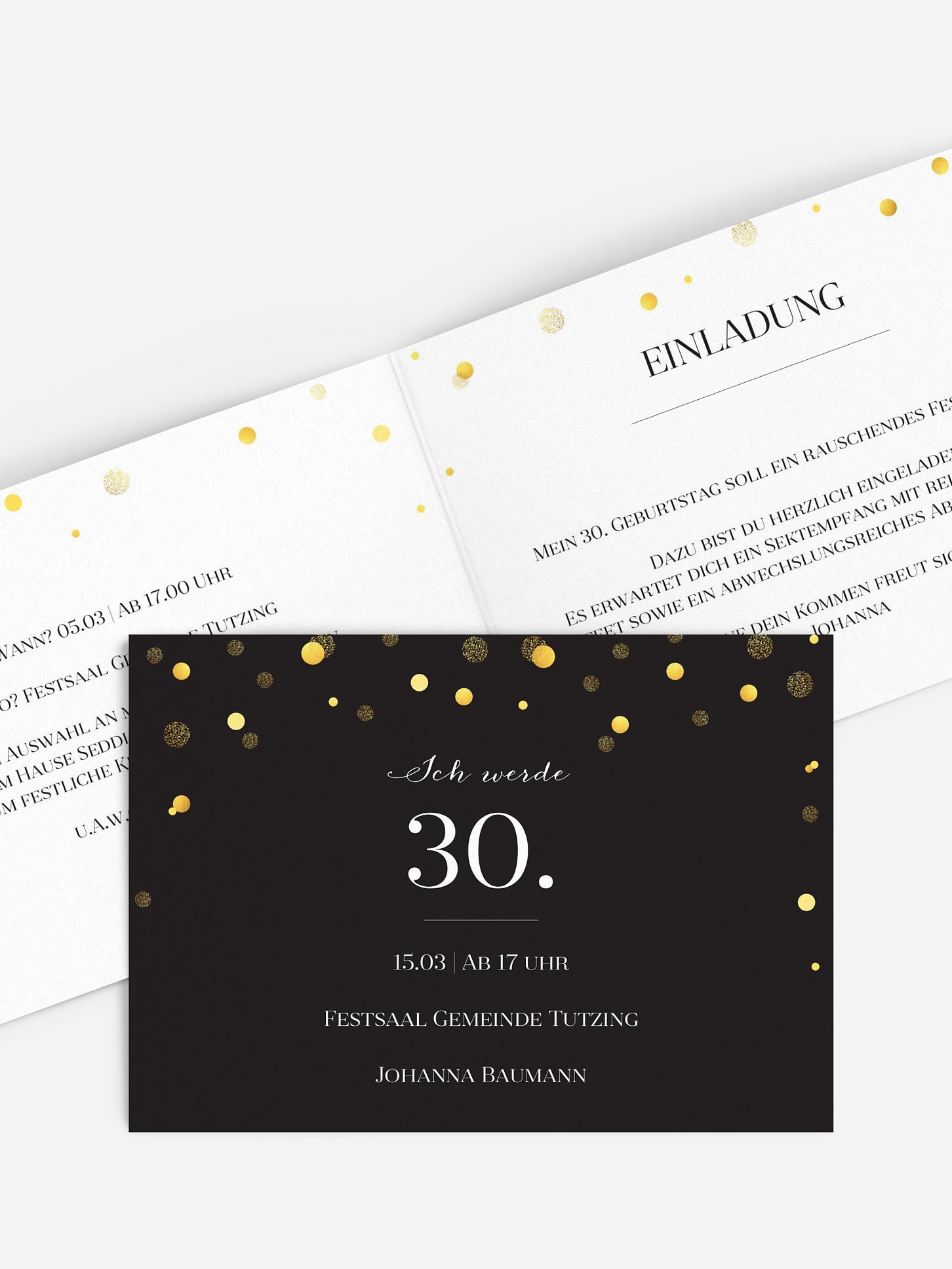 Einladung 30. Geburtstag Let It Sparkle