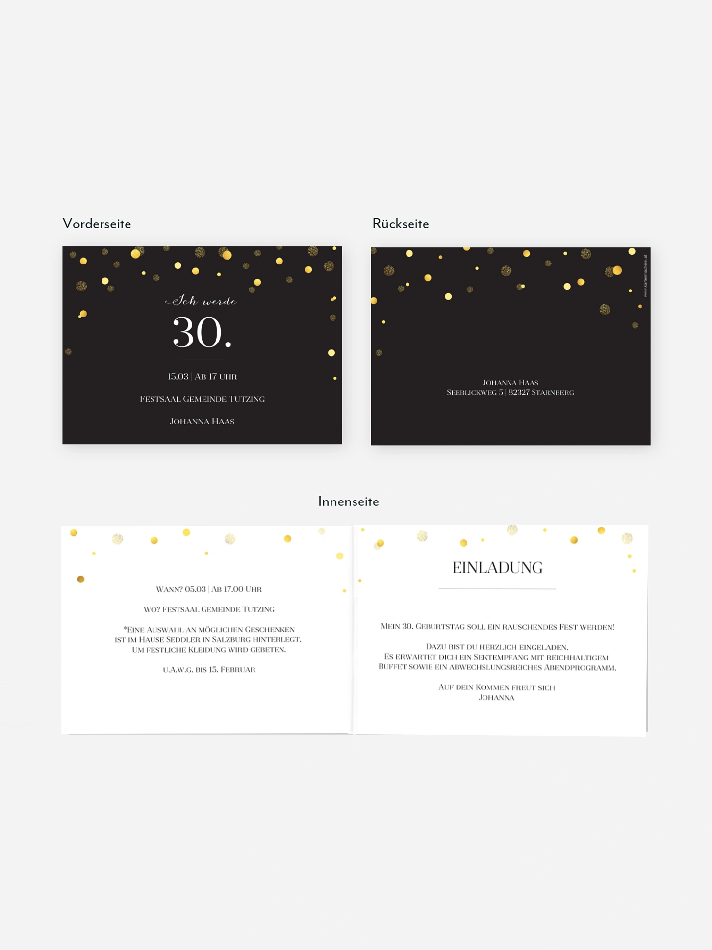 Einladung 30. Geburtstag Let It Sparkle