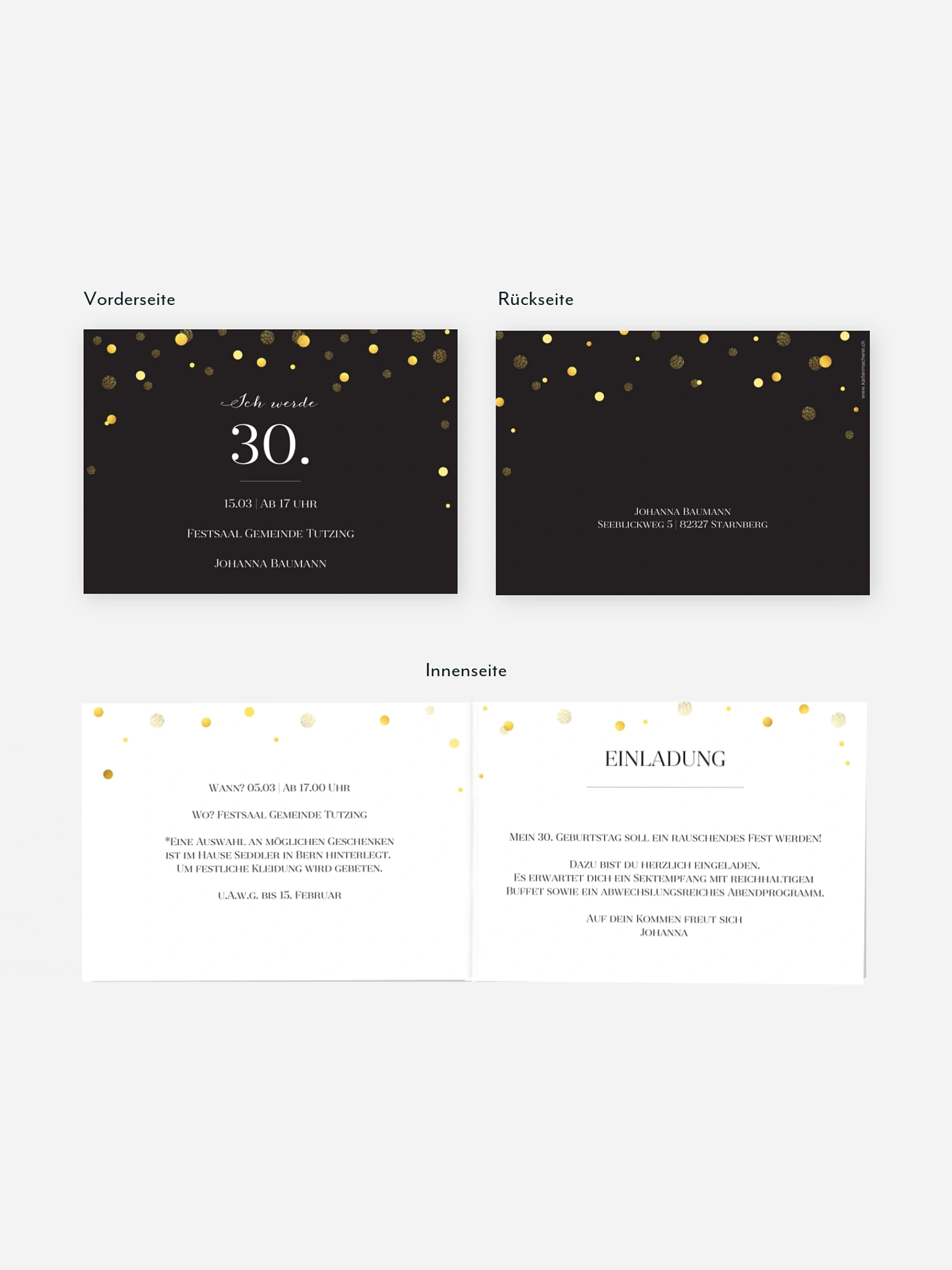 Einladung 30. Geburtstag Let It Sparkle
