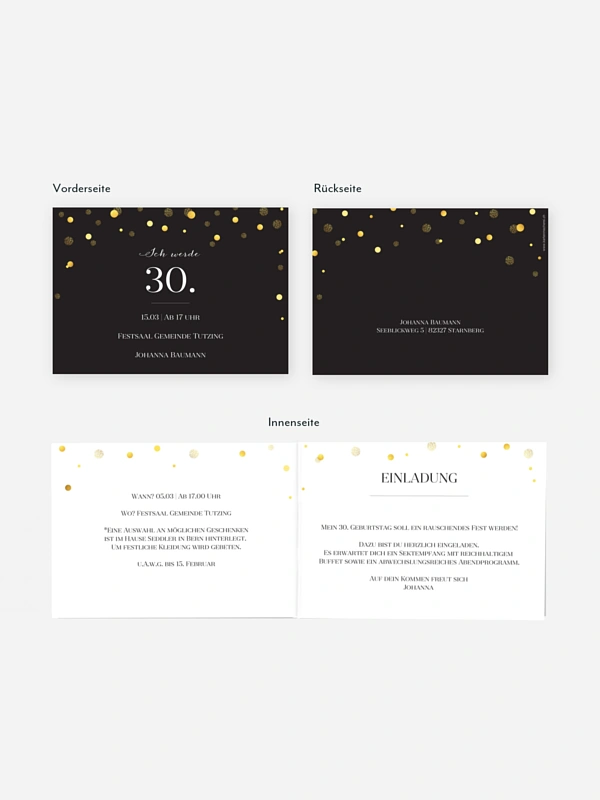 Einladung 30. Geburtstag Let It Sparkle