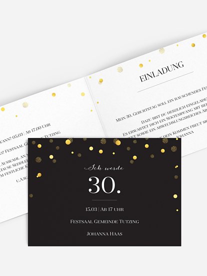 Einladung 30. Geburtstag Let It Sparkle