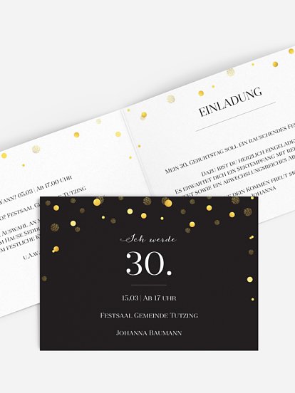 Einladung 30. Geburtstag Let It Sparkle