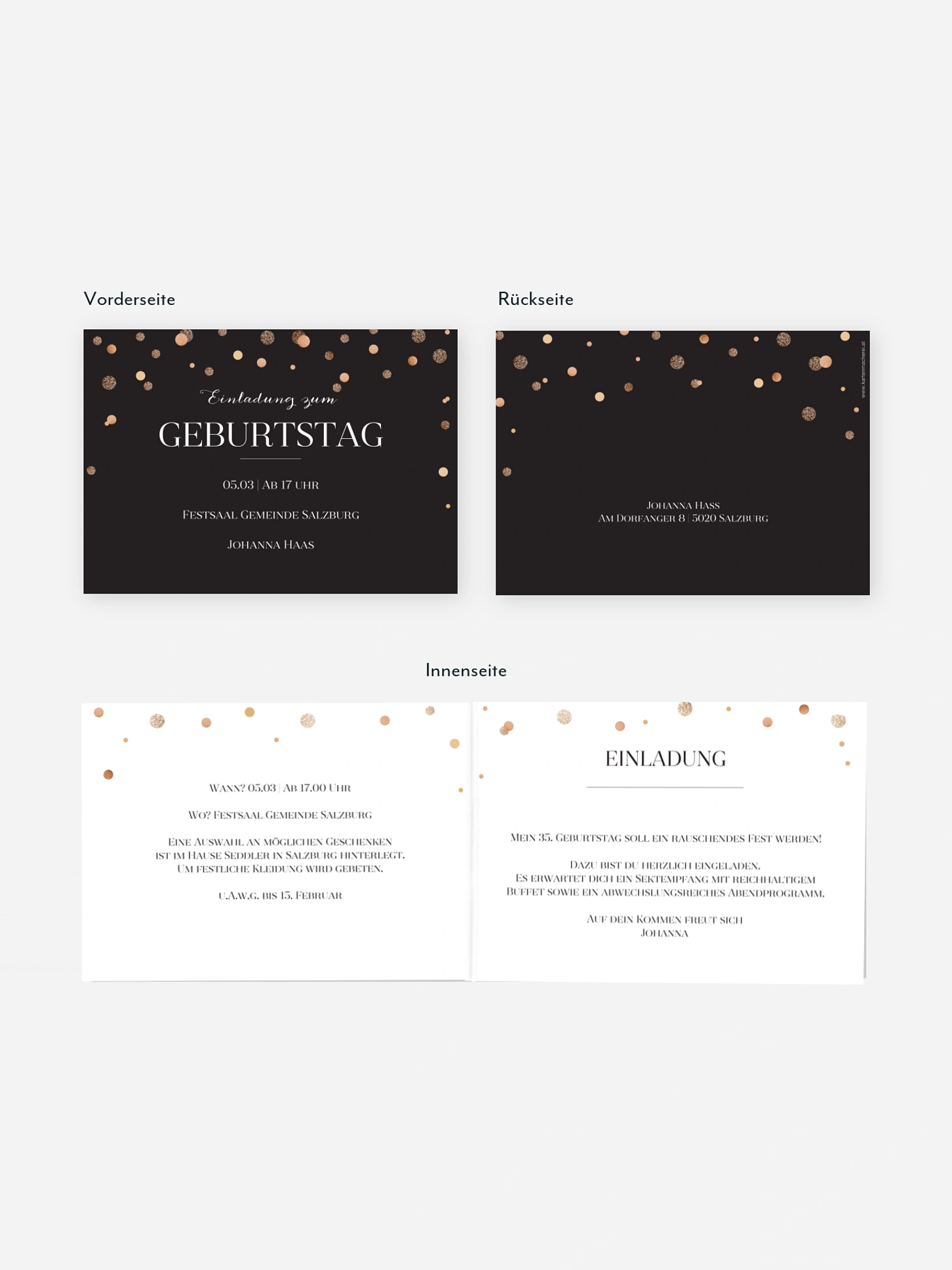 Geburtstagseinladung Let It Sparkle