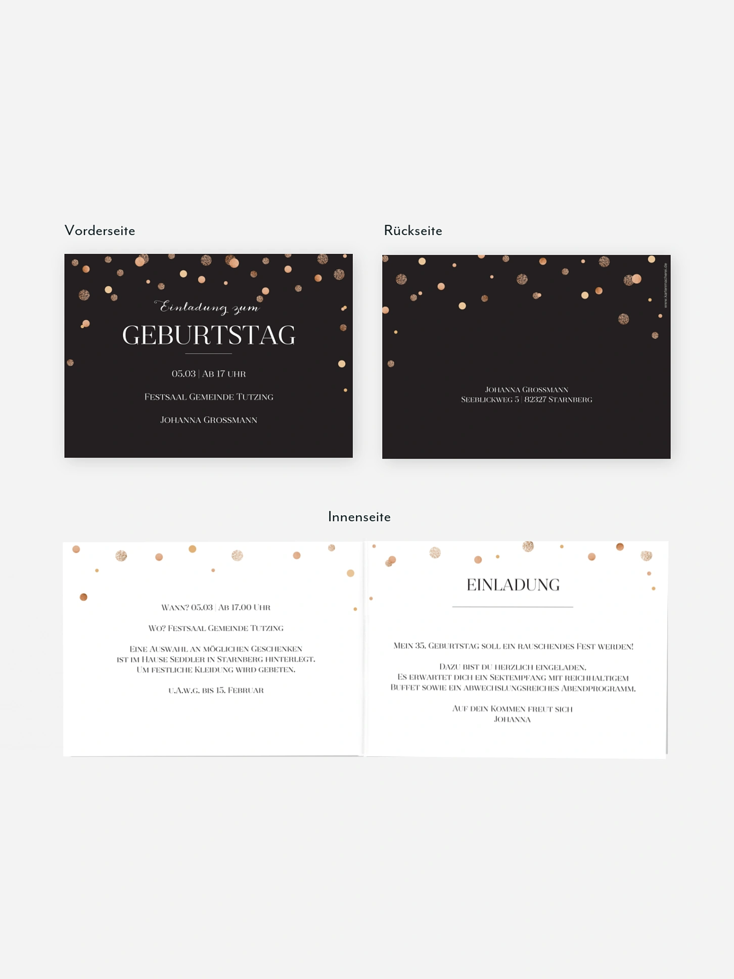 Geburtstagseinladung Let It Sparkle