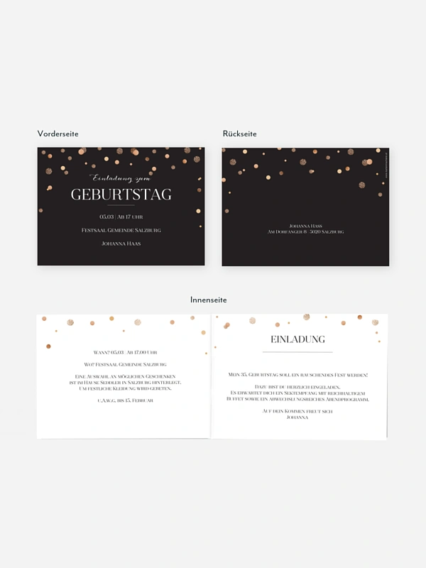 Geburtstagseinladung Let It Sparkle