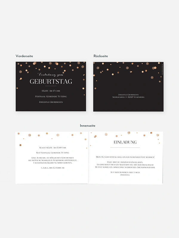 Geburtstagseinladung Let It Sparkle