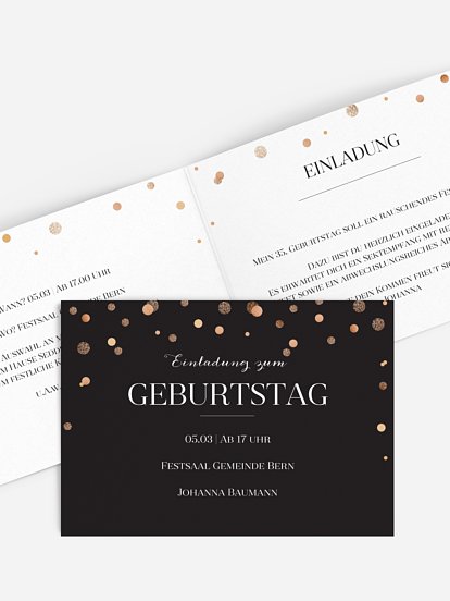 Geburtstagseinladung Let It Sparkle