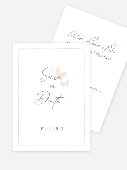 Save-the-Date Karte Farfalla