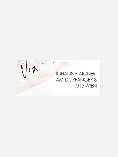 Absenderaufkleber Party Smooth Watercolors