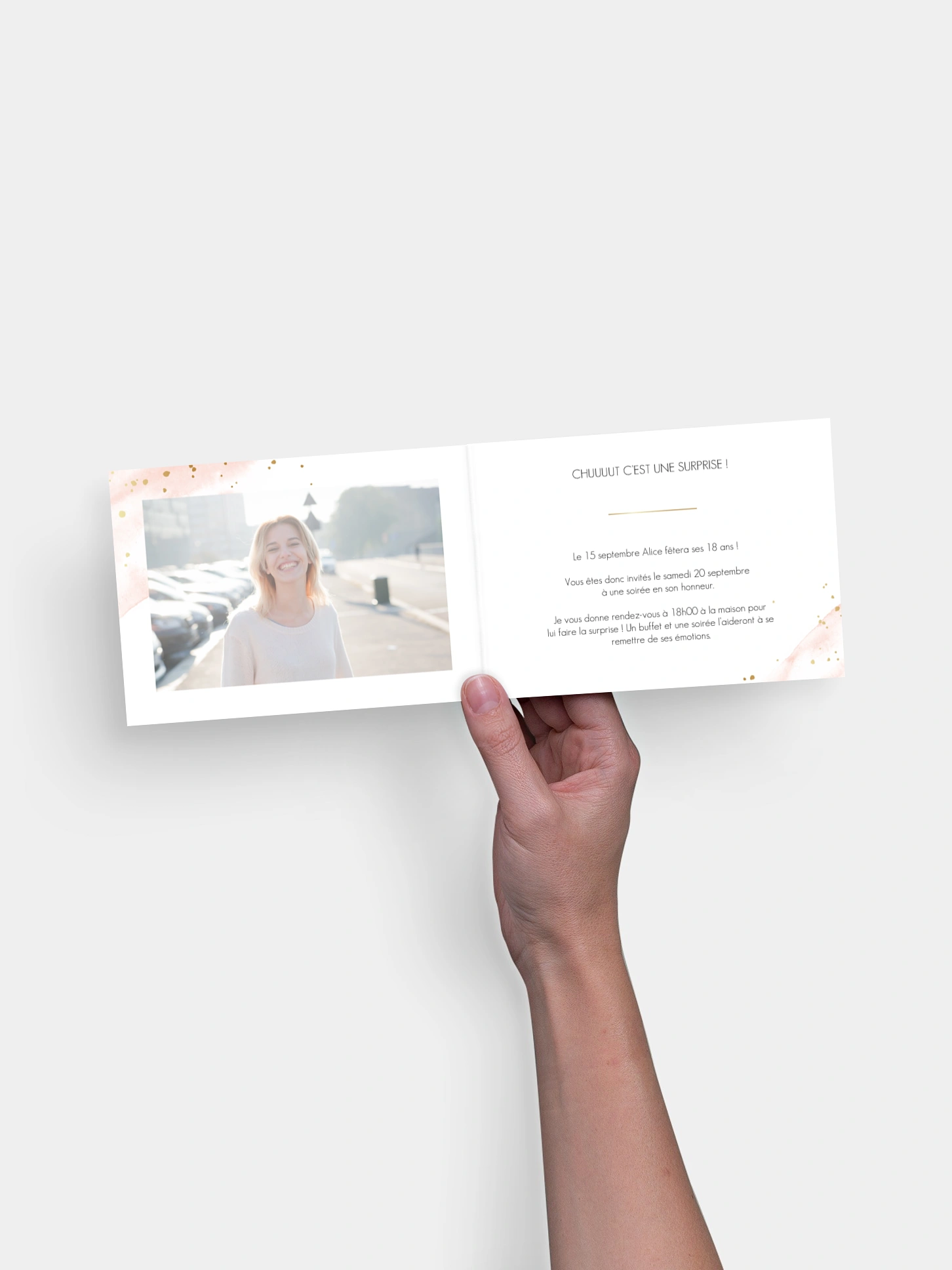 invitation anniversaire 18 Smooth Watercolors