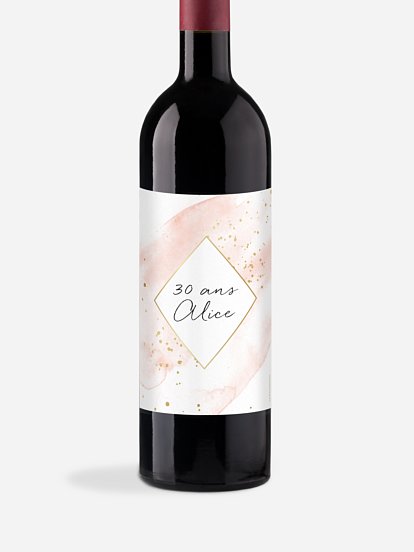 Étiquette pour bouteille Smooth Watercolors