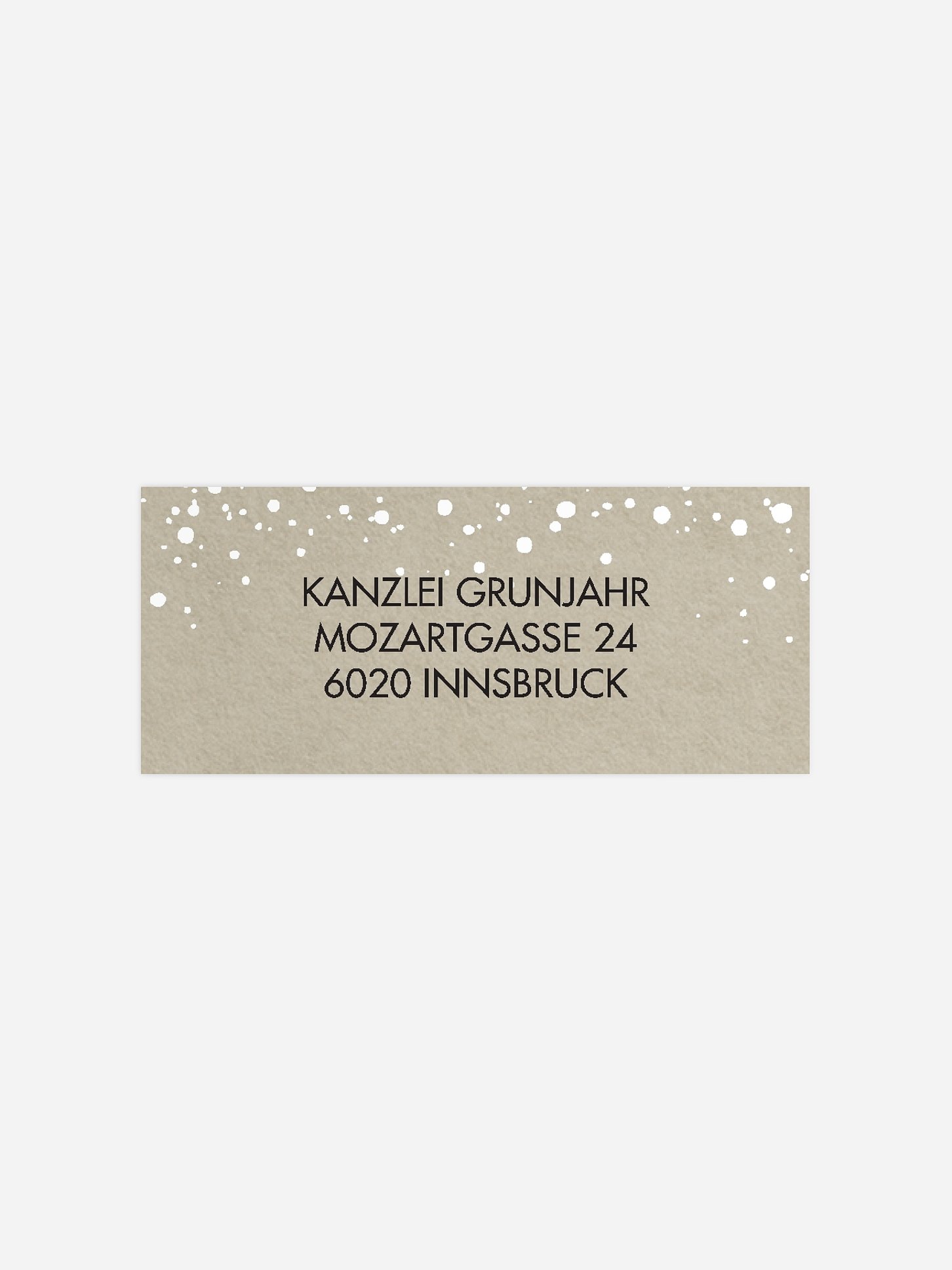 Absenderaufkleber geschäftl. Weihnachten Christmas Twigs