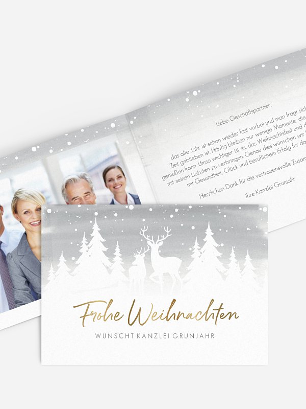 Geschäftliche Weihnachtskarte Winter Landscape