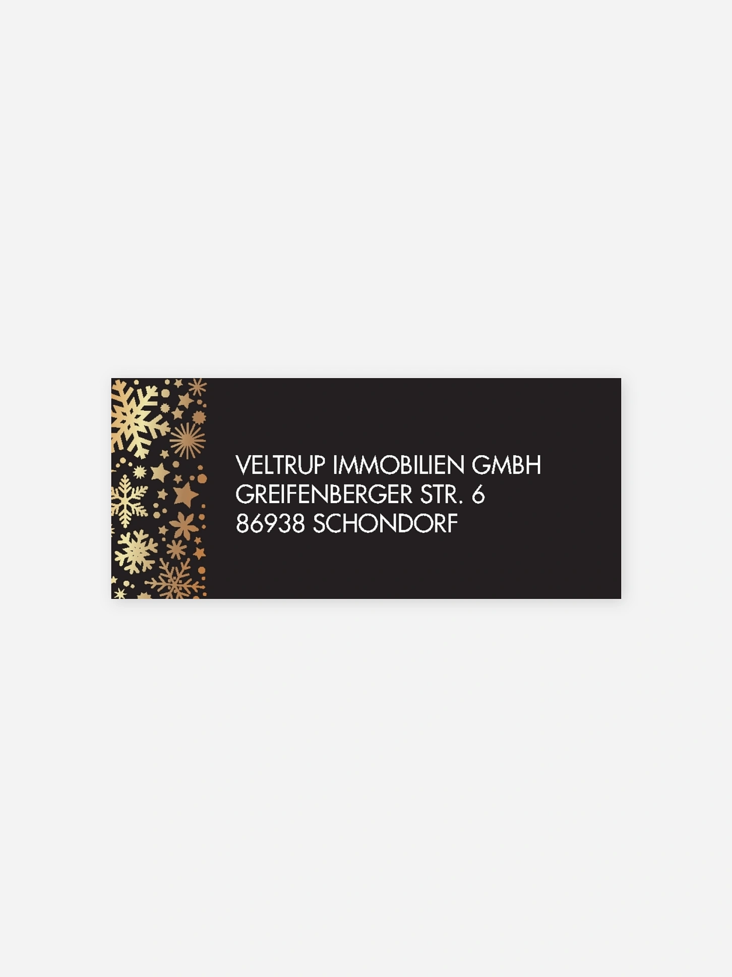 Absenderaufkleber geschäftl. Weihnachten Sternenreich