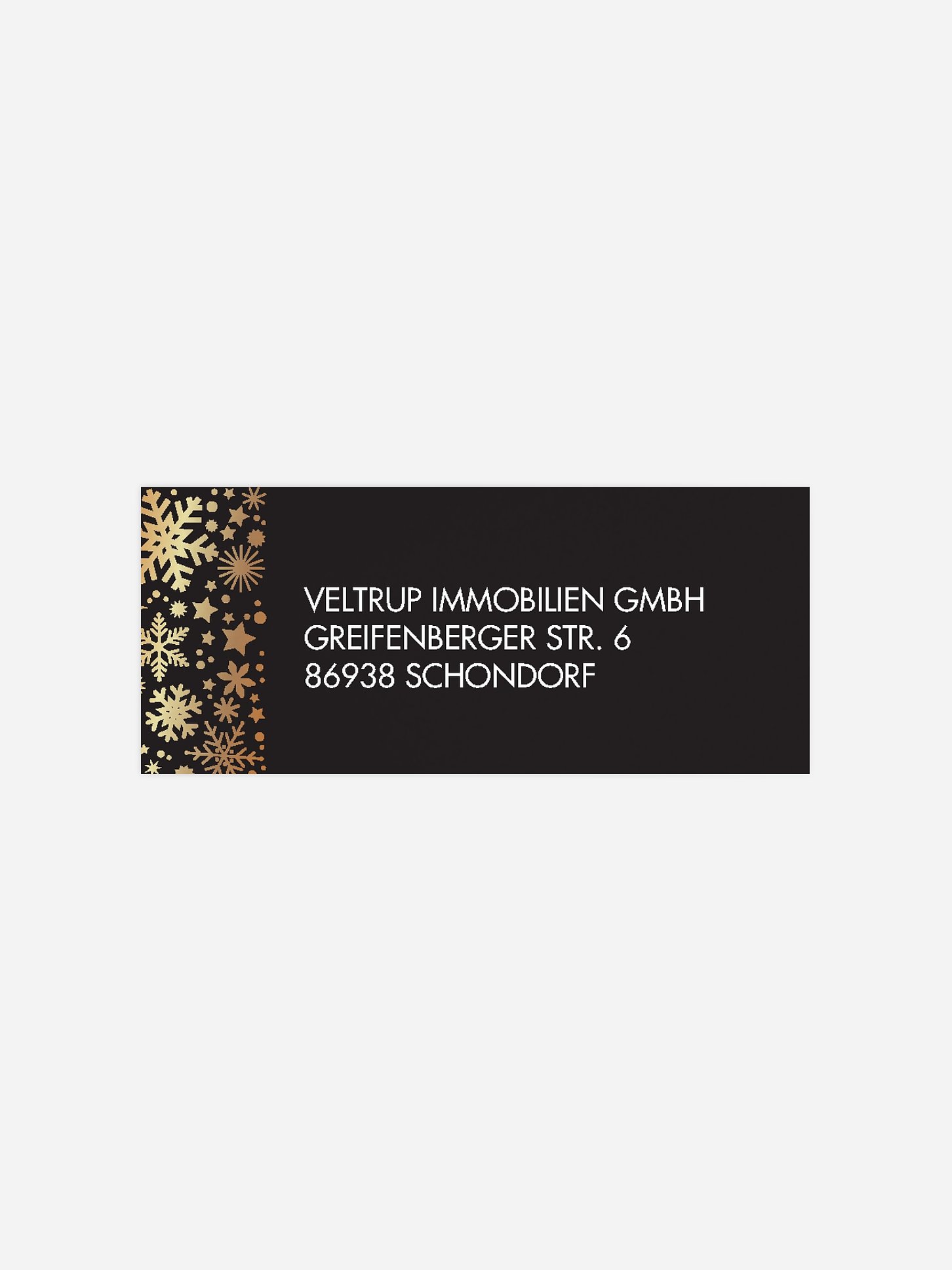Absenderaufkleber geschäftl. Weihnachten Sternenreich