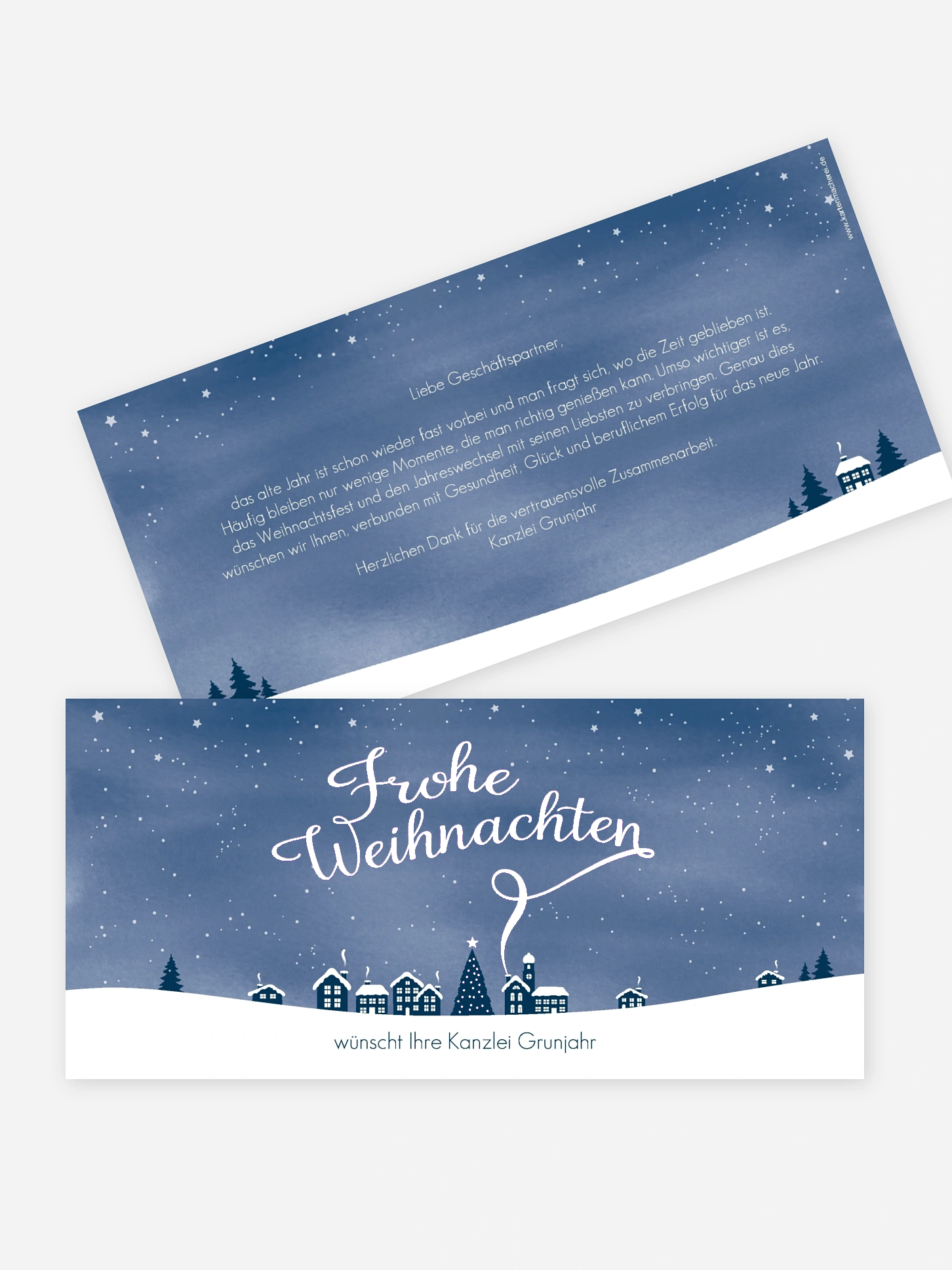 Premium-Weihnachtskarte Winterstadt
