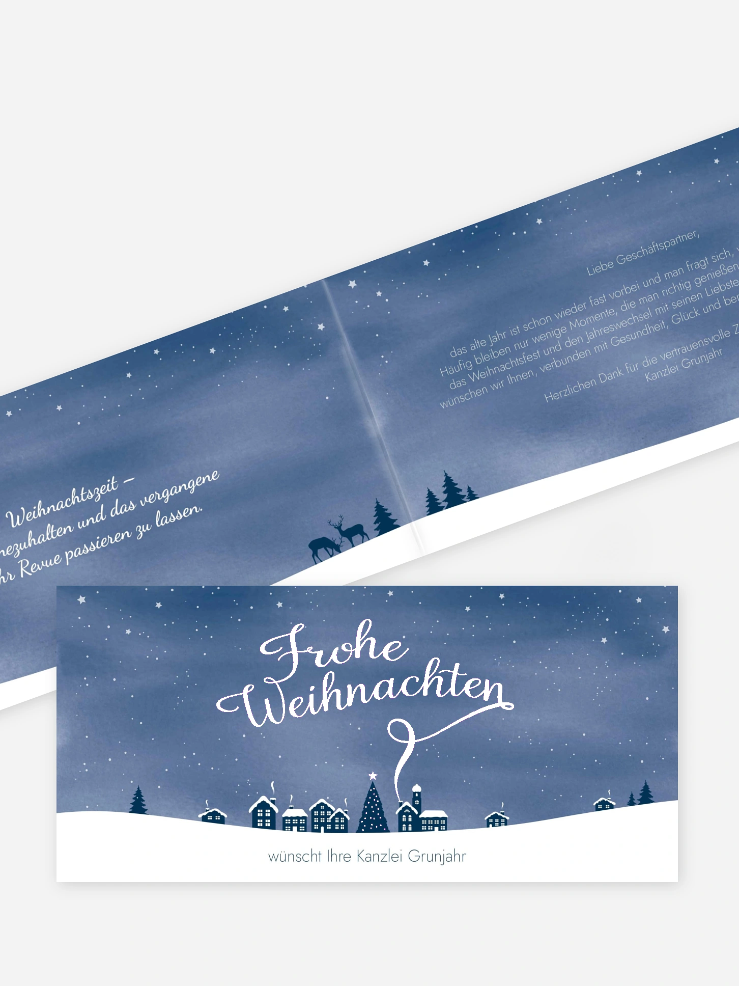 Premium-Weihnachtskarte Winterstadt