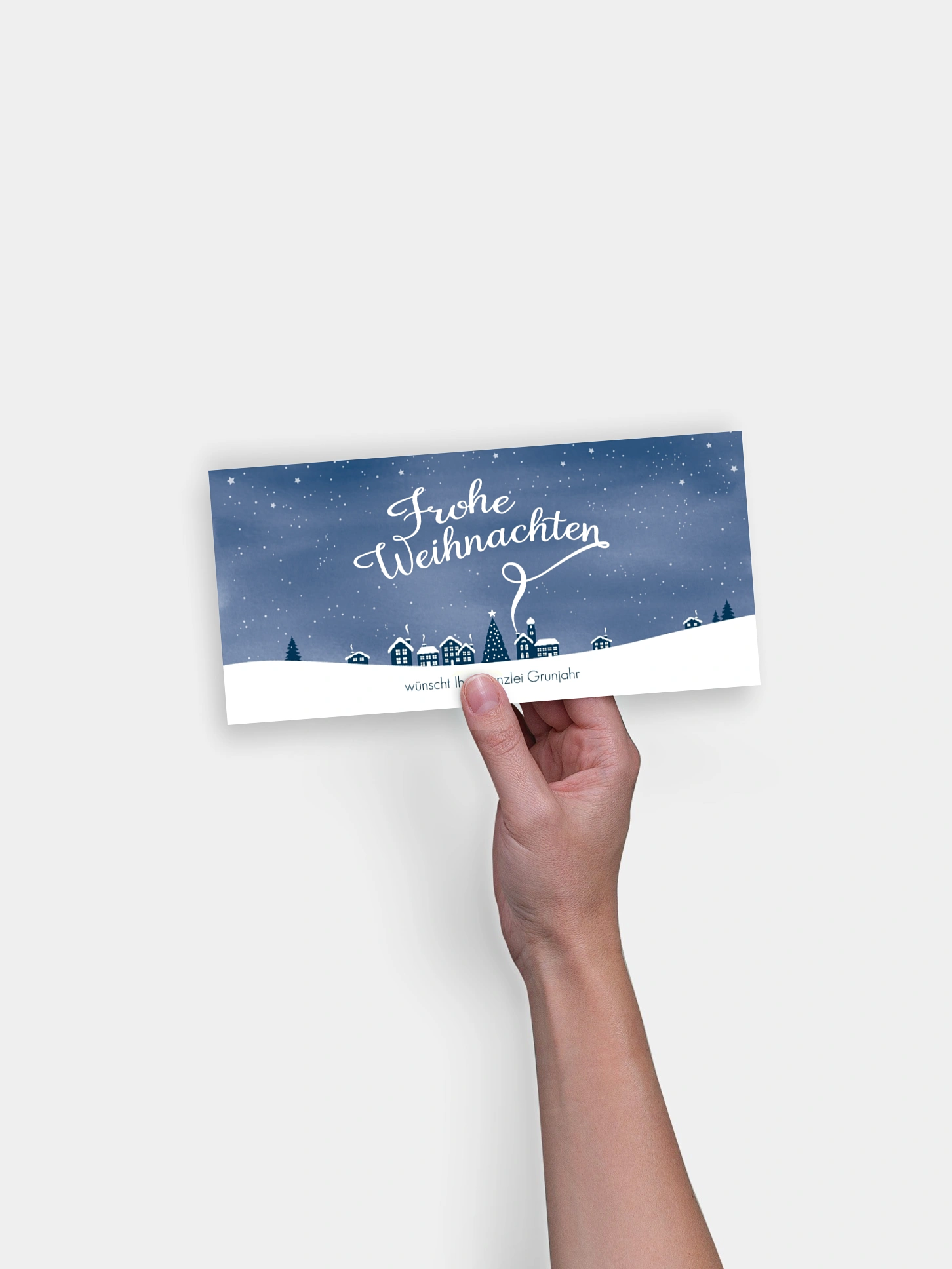 Premium-Weihnachtskarte Winterstadt