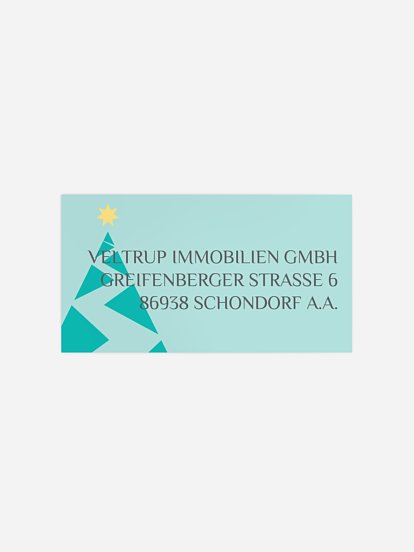 Empfängeraufkleber geschäftl. Weihnachten Gemeinsamer Weg
