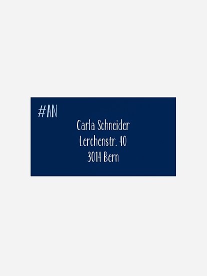 Empfängeraufkleber Geburtstag Hashtag