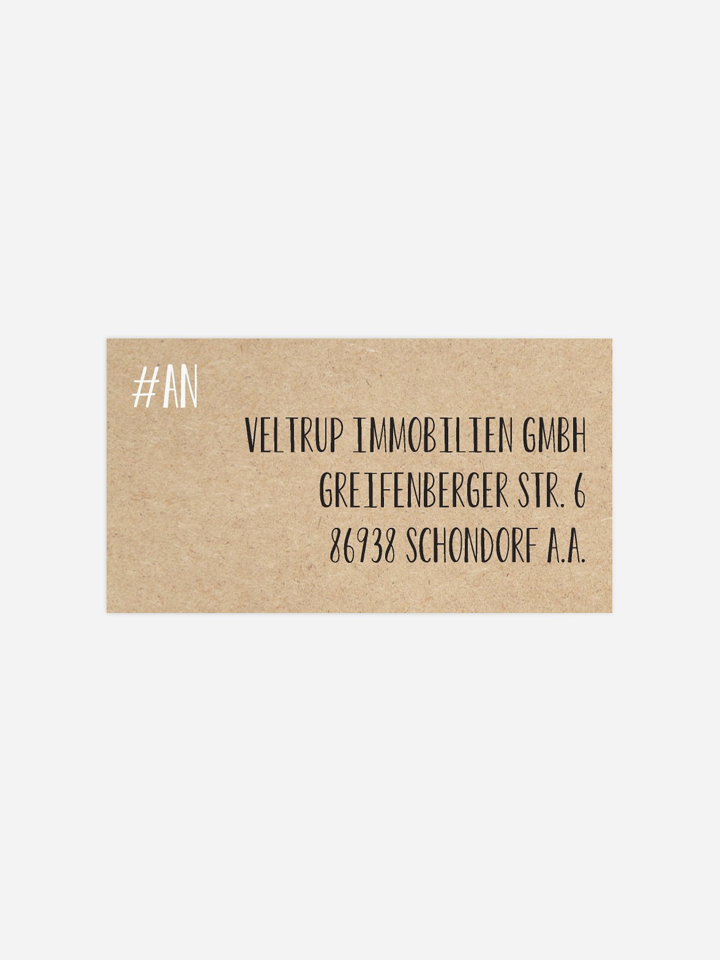 Empfängeraufkleber geschäftl. Weihnachten Hashtag