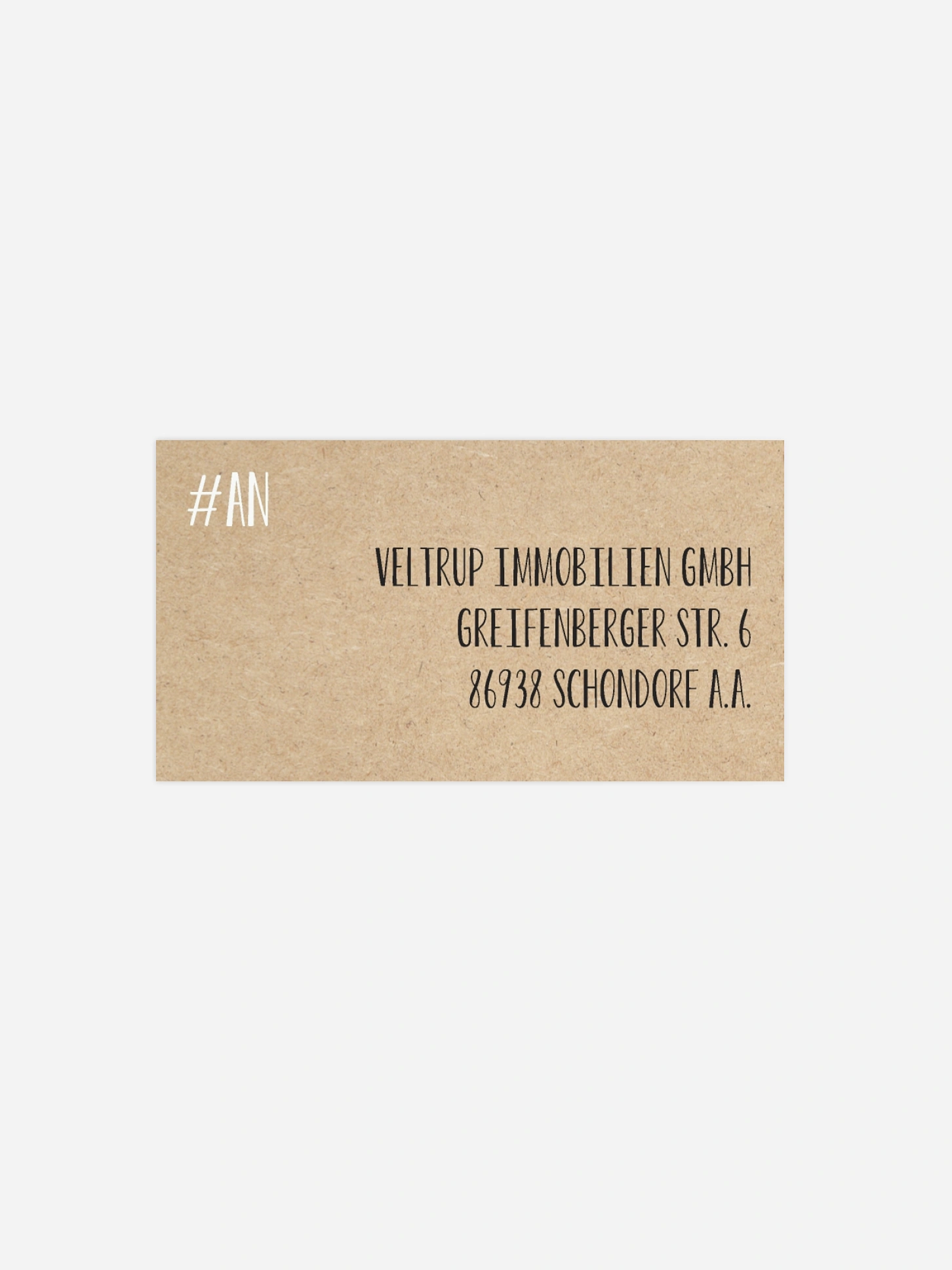 Empfängeraufkleber geschäftl. Weihnachten Hashtag